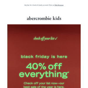 Black Friday | 40% OFF EVERYTHING