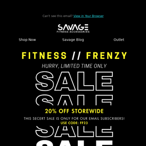 FITNESS FRENZY SALE ON NOW! 🎉