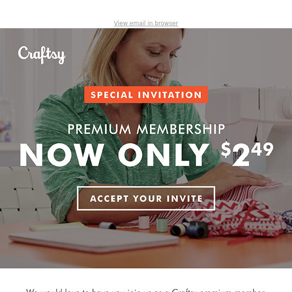 **SPECIAL INVITATION from Craftsy**