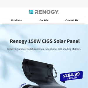 🆕Introducing Renogy 150W CIGS Solar Panel