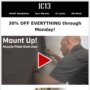 30% off IC13 Gear Through Monday!