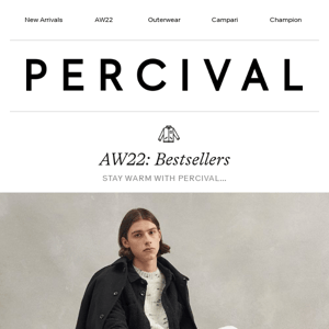 AW22: Stay warm with Percival 🔥