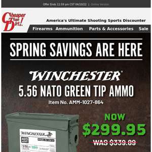 Save On Ammo, Lowers & Mags This Spring!