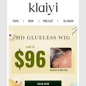 HD Glueless Wig| low to $96