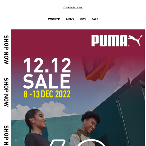 🛒 PUMA 12.12 Sale is HERE! 🛒