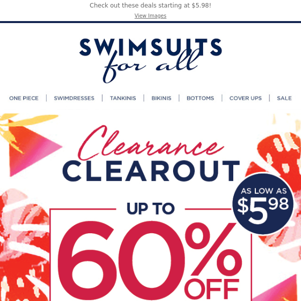 👙 Swim CLEARANCE Event! Take an Extra 30% OFF! 