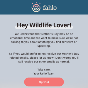 Prefer to Not Receive Our Mother’s Day Emails?