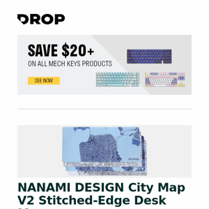 NANAMI DESIGN City Map V2 Stitched-Edge Desk Mats, Cayin Fantasy YD01 IEM, FBB Custom Coiled Aviator USB Cable Collection and more...
