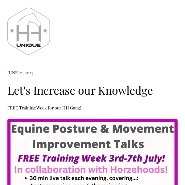Unlock Your Horse's Potential with FREE Training Talks!