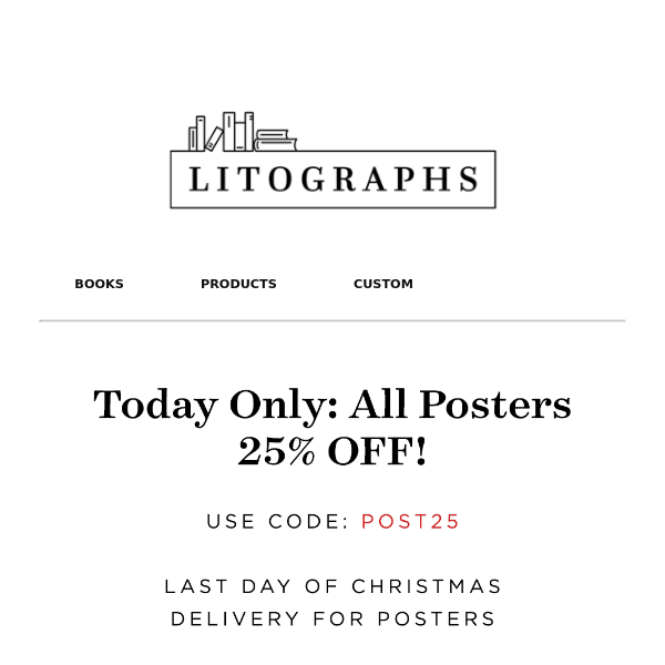 25% OFF Posters! Last chance for Christmas Delivery🎄