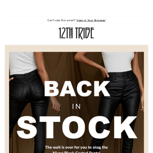 Back in Stock: Nixon Leather Pants 🚨