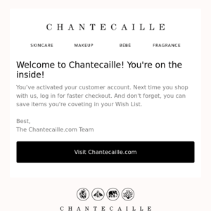 Your Chantecaille Profile is all set