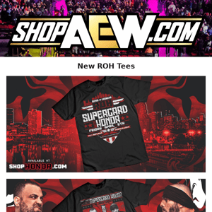Gear Up with the Newest AEW & ROH Tees