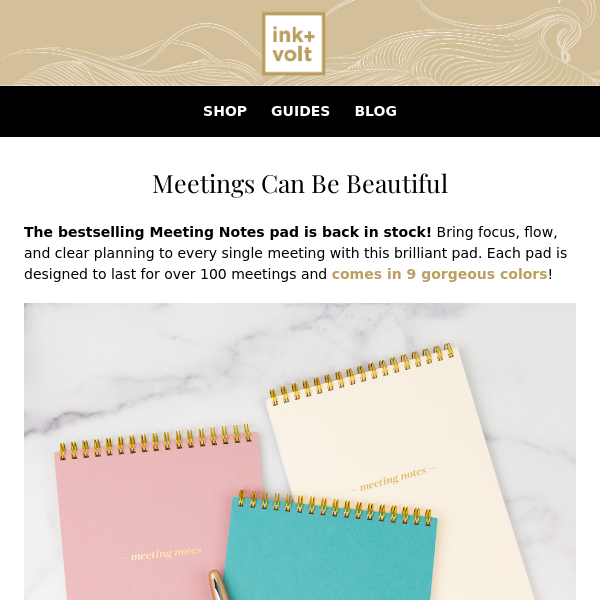 IT'S BACK! The Meeting Notes Pad ✨