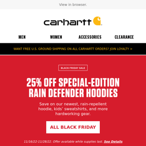 25% off special-edition hoodies