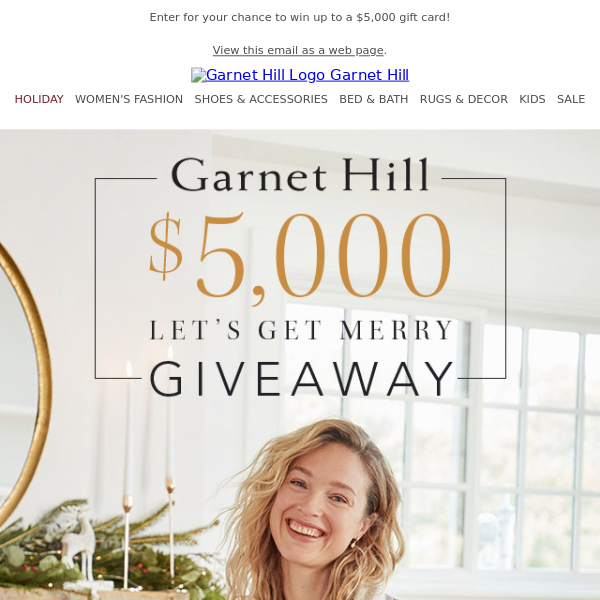 Win a Garnet Hill wardrobe!