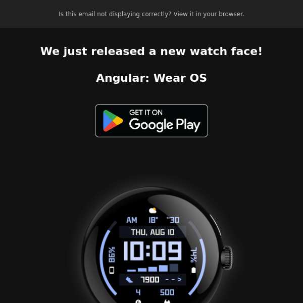 Angular: Wear OS watch Face
