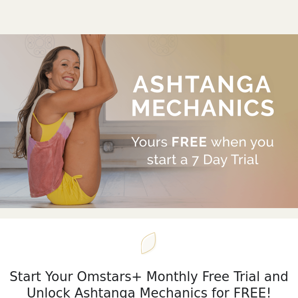 🤩 FREE Ashtanga Workshop Included with Omstars+ Monthly Plan!