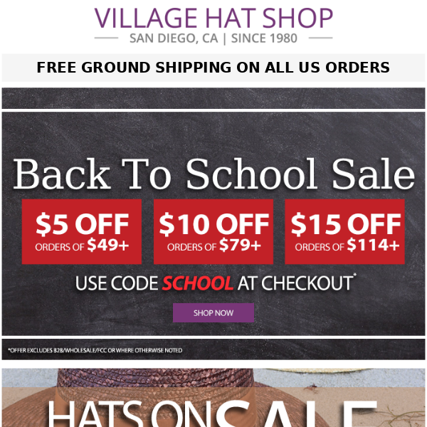 Save up to $15 + FREE USA Ground Shipping | Back to School Sale Continues