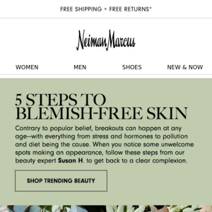 5 steps to blemish-free skin
