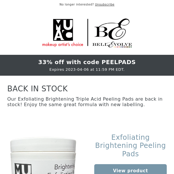 PEELING PADS BACK IN STOCK!