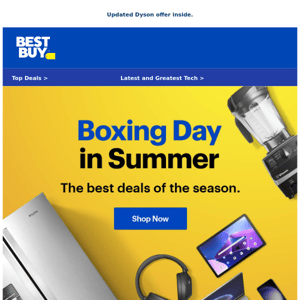 Correction: 🔥 Boxing Day deals in summer? You bet!