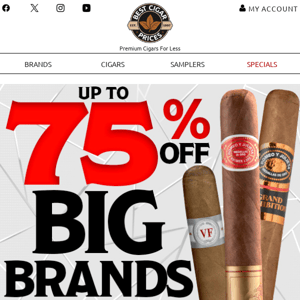 👋 Up To 75% Off Big Brands 👋
