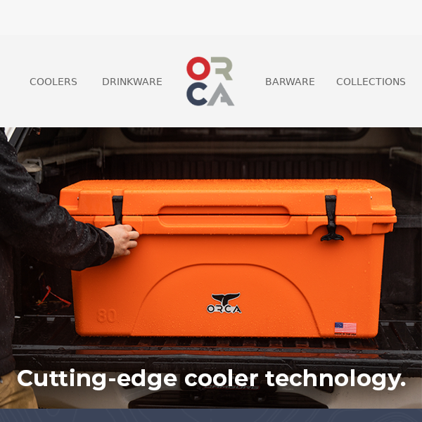 Experience innovation with the ORCA 80 Quart Cooler! 🧊🔥