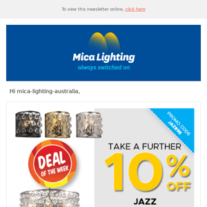 😉 Bling Lighting S A L E ... Ends Sunday - 10% Off Jazz Lights! 😍
