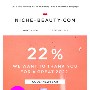 Start the Year With 22% Off