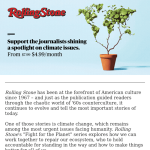 An invitation: Subscribe to Rolling Stone for nearly 40% off.