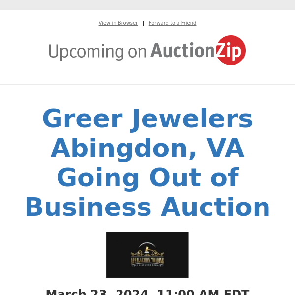 Greer Jewelers Abingdon, VA Going Out of Business Auction