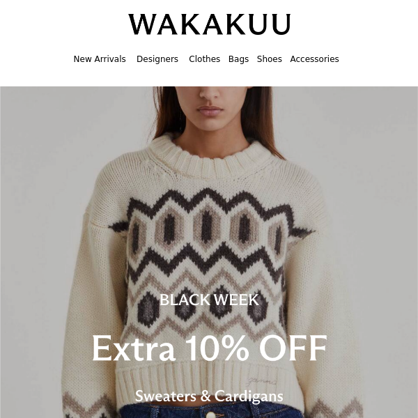 ONLY FOR TODAY - Extra 10% OFF on all Sweaters & Cardigans