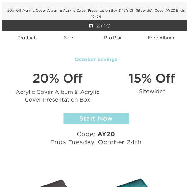 Last 2 Days! Don’t miss 20% Off Acrylic Cover Albums!