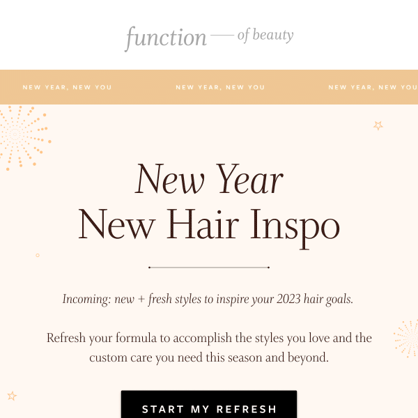 New year, new look – and new hair goals to get you there. 💁‍♀️ - Function  Of Beauty