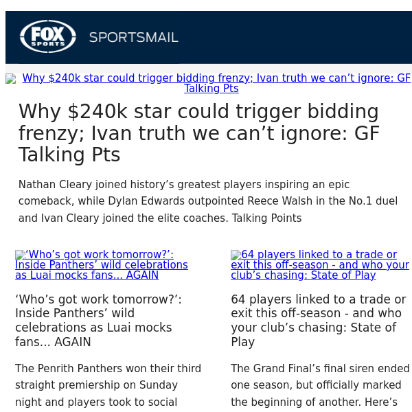 NRL Grand Final Talking Points | 'P***ed of Kevvie's emotional response