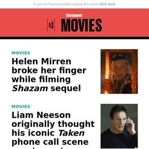Helen Mirren broke her finger while filming 'Shazam' sequel
