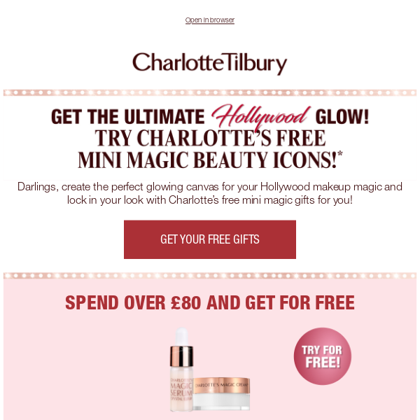 Shhh! 🤫 Try Mini Charlotte’s Magic Cream For FREE!