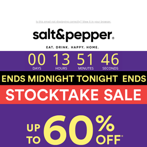 SALE ENDS TONIGHT! ⏰