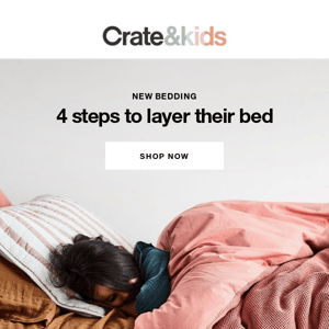 Layer their bed in 5 simple steps