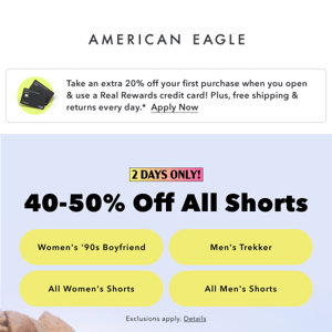40% OFF, American Eagle Promo Codes