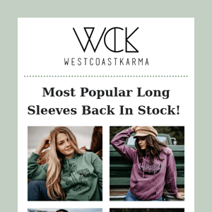 🚨 Our Most Popular Long Sleeves Back in Stock! 🚨