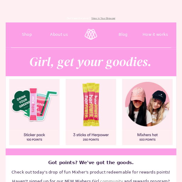 Get your goodies!😍 New reward points product drop!