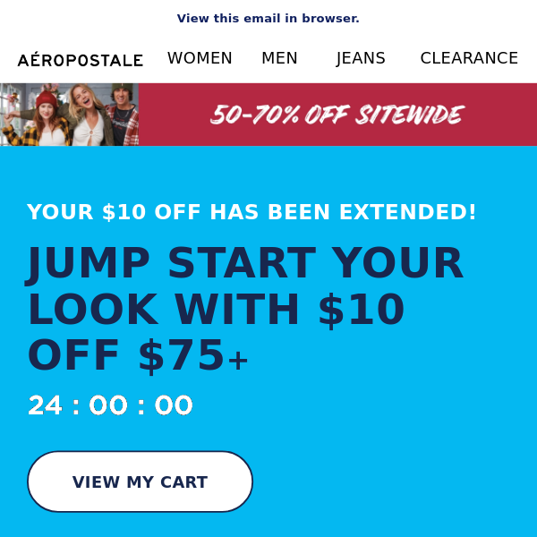 Just For You: An Extra Day To Save $10