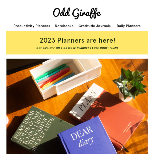New: 2023 planners are here 📚
