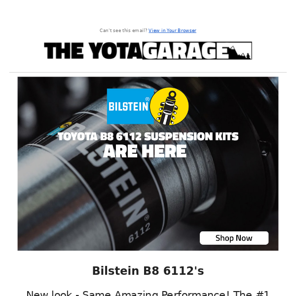 New Toyota Bilstein 6112's Suspension Kits Are Here!