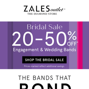 20-50% OFF the Bands That Say “Together Forever”