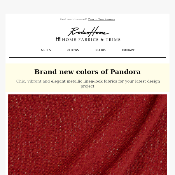 Find your perfect shade with Pandora Fabric's new colors🌈