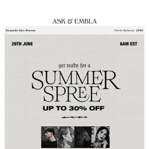 Countdown to our Summer Spree, Ask And Embla ☀️