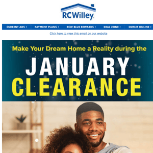 January Clearance Starts Tomorrow!